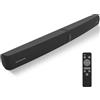 Vecibel Soundbar per TV, 90 W, 2 in 1, soundbar staccabile con aumento automatico del volume, sistemi di altoparlanti TV con Bluetooth 5.3/ARC/ottico/AUX, soundbar home cinema per PC/giochi/proiettori