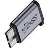 JSER Adattatore USB-C da USB 3.1 Tipo C femmina host a Micro USB 3.0 maschio dispositivo 10 Gbps dati alimentazione con cavo compatibile con dischi SSD per laptop