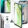 RongZy LCD Display per 6.67 Xiaomi Redmi Note 9S/Note 9 PRO 4G Schermo LCD Touch Screen Assemblea Sostituzione di Vetro Digitalizzatore con Strumenti(Verde con Cornice)