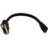 zdyCGTime Cavo adattatore da HDMI a DVI, 0,3 m piatto sottile HDMI femmina a DVI 24 + 5 femmina convertitore da HDMI a DVI-D video cavo 1080p per HDTV, Plasma, DVD e proiettore.