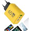 Generico Caricabatterie PD 65 W, blocco caricabatterie USB 65 W,Blocco caricabatterie a ricarica rapida | Caricatore multiporta QC3.0 Adattatore di ricarica per telefono multifunzione a ricarica rapida USB C p