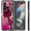 Mixroom - Cover Custodia Back case In TPU Silicone Morbido Per Samsung Galaxy Z Fold 4 Fantasia Donna Floreale Y389