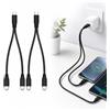 Wheshoay 2 splitter USB C 30 cm, cavo di ricarica 5 V 3 A, adattatore di ricarica da uno a due distributori funzione tipo C a doppio tipo C, solo per la ricarica senza trasferimento dati, per cellulare, torcia