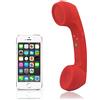 ENJOY-UNIQUE Cornetta del telefono per cellulare Auricolare e microfono wireless a forma di cornetta del telefono retrò,con cavo, per comode telefonate da cellulare