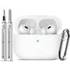 Inesore Compatible with AirPods Pro 1st/2nd Case - White | Silicone Protective Case Cover for Apple Air Pod Pro (2019/2022/2023), Unisex Design, with Cleaning Kit