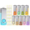Uflatek Chiavetta USB 1GB 10 Pezzi Uflatek 1 GB PenDrive Ruotare 1 Giga Chiavette USB 2.0 Metallo Unità Flash Drive Morandi Colori Misti Pennetta Memoria USB Chiavetta Dati con Adesivo Vuoto