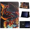 LSPCASA Custodia per Samsung Galaxy Tab A11 8,7 pollici 2025, motivo: gatto | Custodia a portafoglio in pelle PU con funzione leggio, scomparti per carte di credito, per Galaxy Tab A11 2025/Tab A9 2023