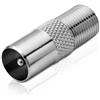 conecto Adattatore femmina F a connettore coassiale IEC, adattatore antenna tra connettore F e IEC per cavo satellitare e DVB-T
