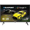 BLAUPUNKT 32WGC5500S - TV 32 Pollici Smart TV Full HD 1920 x 1080 Pixel LED DVB-T2 CI+ Wi-Fi Nero Classe Energetica E