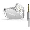 TANCHJIM BUNNY 1DD IEM Gaming HIFI Cuffie In Ear con Filo e Microfono 3,5mm | Driver Dinamico a Doppia Camera, Bassi Potenziati, Qualità Audio HIFI, Struttura del Labirinto Acustico, Leggero, 0.78mm 2pin