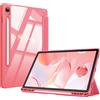 FINTIE Cover per Samsung Galaxy Tab S10 Lite/S10 FE/S9 FE 10.9 & S9 11 | con S Pen Portapenne - Antiurto Sottile Custodia Posteriore Trasparente Cover con Auto Sonno/Sveglia, (Rosa)