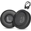 Gobelieve Cuscinetti per Sennheiser HD25, Compatibili con HD25 HD25 Light Plus Special Edition HMD25 HME25 HMEC25 HD250BT Cuffie, Memory Foam, Pelle Proteica, Nero