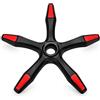 Walden Base a Stella per Sedia Gaming Rosso - Base di Ricambio con alloggiamento Ruote, Struttura Inferiore per Sedia Gaming e Ufficio