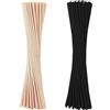 REBECCAGIBSON 300 Bastoncini Diffusori in Canna, Bastoncini Profumatori in Legno e Rattan per Oli Essenziali per Casa, Ufficio, Hotel, Spa e Aromaterapia - 20cm x 3mm (Naturale, Bianco e Nero)