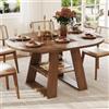 Merax Tavolo da pranzo allungabile 110/150 x 110 cm per 4-6 persone, tavolo da cucina rotondo con spazio e ripiano, tavolo da pranzo con ripiano integrato