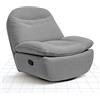 FLEXISPOT XC6 Oval Poltrona Relax TV Reclinabile, Girevole 360° con Funzione Letto e Dondolo, Schienale e Poggiapiedi Regolabili Separatamente, con Tasca Laterale, per Soggiorno (Grigio)
