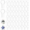 JDCMEI 50 Pezzi Ceramica di Supporto del Telaio Ganci, Ganci ad Alta Temperatura a Forma di R, Ganci per Gancio ad Anello in Nichelcromo per Ciondolo, Ornamenti in Ceramica, Fusione in Vetro