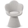 LZLUCKCOME Sedia da sala da pranzo, girevole, moderna, design conico | Sedia da toeletta imbottita per sala da pranzo, soggiorno, ufficio