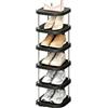 HSYTEK Scarpiera sottile a 6 livelli, multistrato, impilabile, salvaspazio, verticale, per scale, corridoio, cucina, camera da letto, bagno