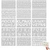 PIKABOOM 15 Pezzi Stencil Lettere, Stencil Alfabeto, Pet | riutilizzabile, lavabile, PET flessibile, per legno stoffa carta, DIY Scrapbooking, Stencil, Stencil per lettere