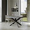 Itamoby, Tavolo allungabile Volantis 180->440 cm, Piano in Cemento e Telaio in Antracite L.180 P.90 H.77 (allungabile Fino a L.440 con 5 allunghe)