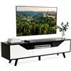 houcheyai Mobile TV 160cm, Mobile per TV con Gestione dei Cavi, Mobile Porta TV fino a 70 Pollici, Mobili per Moderni con 1 Cassetto, 2 Ante Dell'armadio, Mobiletto TV per Soggiorno, Camera da Letto