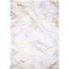 TAPISO Toscana Tappeto Pelo Corto Stampato Glamour Grigio Gold 200 x 300 cm | 100% Poliestere, altezza pelo 6 mm, stampato