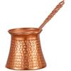 Generic Tazza da caffè turco in rame, 330 ml, caffettiera turca martellata, teiera vintage per frutta, caffettiera da piano cottura, scaldalatte (oro)