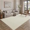 PureCozy Tappeto per soggiorno, 160 x 230 cm, a pelo corto, morbido, lavabile, antiscivolo, soffice, per camera da letto, cameretta dei bambini, colore: crema