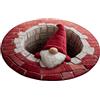 Generic Tappeto 3D con motivo Babbo Natale, zerbino festivo per Natale, ideale per interni ed esterni, perfetto per porta di casa, bagno, cucina, per il periodo natalizio (rosso, 100 cm)