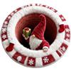 Generico Tappeto Decorativo Natalizio 3D, Illusione Ottica Tappetino Babbo Natale, Squisito Antiscivolo,Tessuto Finto Cashmere,Morbido E Delicato Sulla Pelle,Decorazioni Natalizie Per L'ingresso O Il Soggiorno