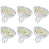 SCNNC Lampadina LED GU5.3 MR16 12V 5W 500LM Bianco Naturale 4000K | Non Dimmerabile, Equivalente 50W Alogena, Lampadine Faretti LED GU5.3 per Plafoniera, Illuminazione Paesaggistica, 6 Pezzi