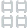 Lubluelu CH00 CH01 CHYW201 CHYW200 - Panni per la pulizia in microfibra | Set di 4 cuscinetti di ricambio per robot lavavetri, lavabili, per vetro, specchi e piastrelle, non compatibili con CH10/W100
