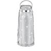Generic Bling Diamond - Borraccia termica da 750 ml, in acciaio inox, con strass luccicanti, con catena luccicante, per donne (750 ml, argento)