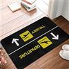 Generic Zerbino con scritta Departures Arrivals (40 x 60 cm) | Divertente design per ingresso, antiscivolo, facile da pulire, durevole, utilizzabile in interni ed esterni