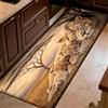 Generic Tappeto Cucina Antiscivolo 50x200 cm Casa del leone africano Antimacchia Lavabile Marrone Passatoia Corridoio a Pelo Corto per Camera,Cameretta e Ufficio