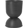Ferm Living - Vaso per fiori Hourglass - Nero - Metallo anticato - Designer Trine Andersen