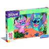 Clementoni- Disney Stitch Supercolor Stitch-60 Maxi Pezzi Bambini 4 Anni, Cartoni Animati, Puzzle, Made in Italy, Multicolore, 26596
