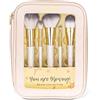 Profusion Cosmetics You Are Glowing - Set di pennelli per viso e occhi, con setole sintetiche, vegani e cruelty-free, 5 pezzi