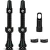 Thinvik Stelo valvola Presta tubeless da 85 mm, kit di steli valvola Presta tubeless in lega super leggera per pneumatici tubeless, 2 pezzi (con tappo valvola in lega di alluminio) + strumento di
