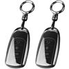 Leiwee Custodia Chiavi Auto per Omoda 5 Jaecoo 7, 2 Pezzi TPU Trasparente Nero Lucido, Copertura 360° Antigraffio Antipolvere (Nero)
