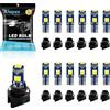 Alopee Lampadine LED T5, lampadina da cruscotto bianco W1.2W, lampadina LED per 2721 74 PC74, Wedge LED T5 portalampada per lampadina per cruscotto auto, lampadine interne cruscotto 12 V, 12 lampade