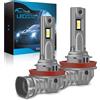 Sycreek H11 LED 24000LM 90W,Lampadina LED H8 H9 H11 1:1 Mini Design 6500K Bianco Freddo,Kit di conversione alogena,Lampadina per fari per Auto o Moto 12V