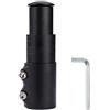 QIMEI-SHOP Bici Attacco Manubrio Riser in Lega di Alluminio Prolunga Forcella per Bicicletta Regolabile Adattatore per Attacco Manubrio per 1-1/8 28,6 mm MTB Nero