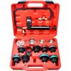 Zoomtools Kit Tester Pressione radiatore Sistema di Raffreddamento 15 Pezzi, Kit rilevatore perdite Serbatoio Acqua Sistema refrigerante