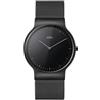 Braun BN0211BKMHG - Orologio da uomo al quarzo con display analogico nero e cinturino a rete in acciaio inox nero