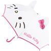 CERDÁ LIFE'S LITTLE MOMENTS Hello Kitty - Ombrello manuale per bambini, con orecchie e fiocco 3D, colore bianco e rosa, struttura in fibra di vetro resistente, licenza ufficiale, ideale per pioggia e scuola, taglia unica