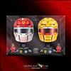 Showcase Lab IT Teca L424 | Per Set Lego® 43014 / 43022 - Casco di Charles Leclerc / Casco di Lewis Hamilton Scuderia Ferrari HP