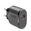 SBS Alimentatore USB-C 15W, Ricarica Rapida, Adaptive Fast Charge (AFC), Compatto, Caricatore per iPhone, iPad, Airpods, Samsung, Pixel, Tablet, Smartphone, Nero