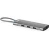 DIGITUS Docking station USB-C - 8 porte - 1x HDMI 2.0, 3x USB 3.2 Gen 1 | 2x USB 2.0 - UHD 4K 60 Hz - Power Delivery da 100 W - 8 in 1 - Grigio